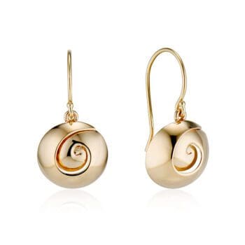 MNSN-14Y-E-12.5 Gold Moonsnail Earrings