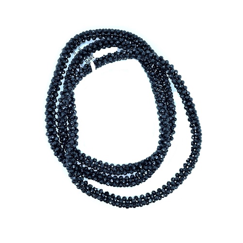 32 inch black spinel bead necklace