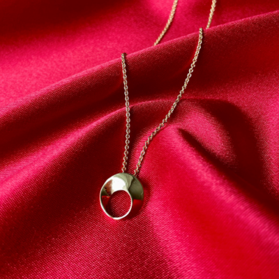 Holiday gift Mobius pendant necklace