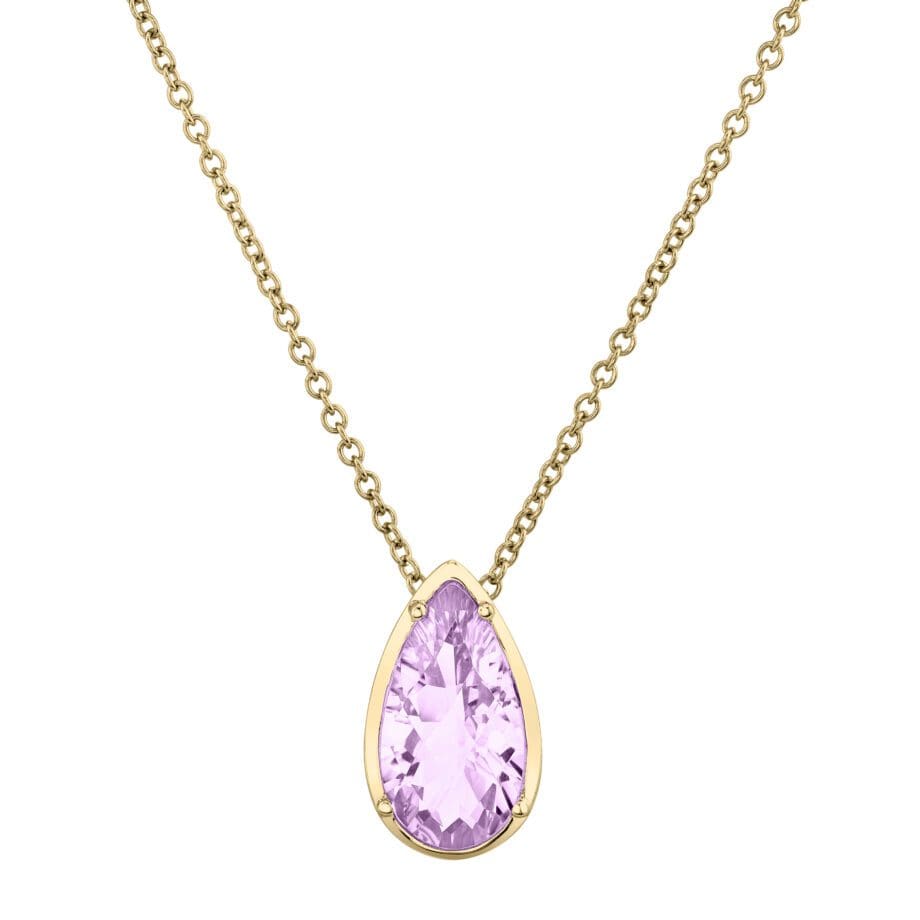 Lavender Amethyst 14kt Yellow Gold Necklace with No Diamonds N-36700-NLA