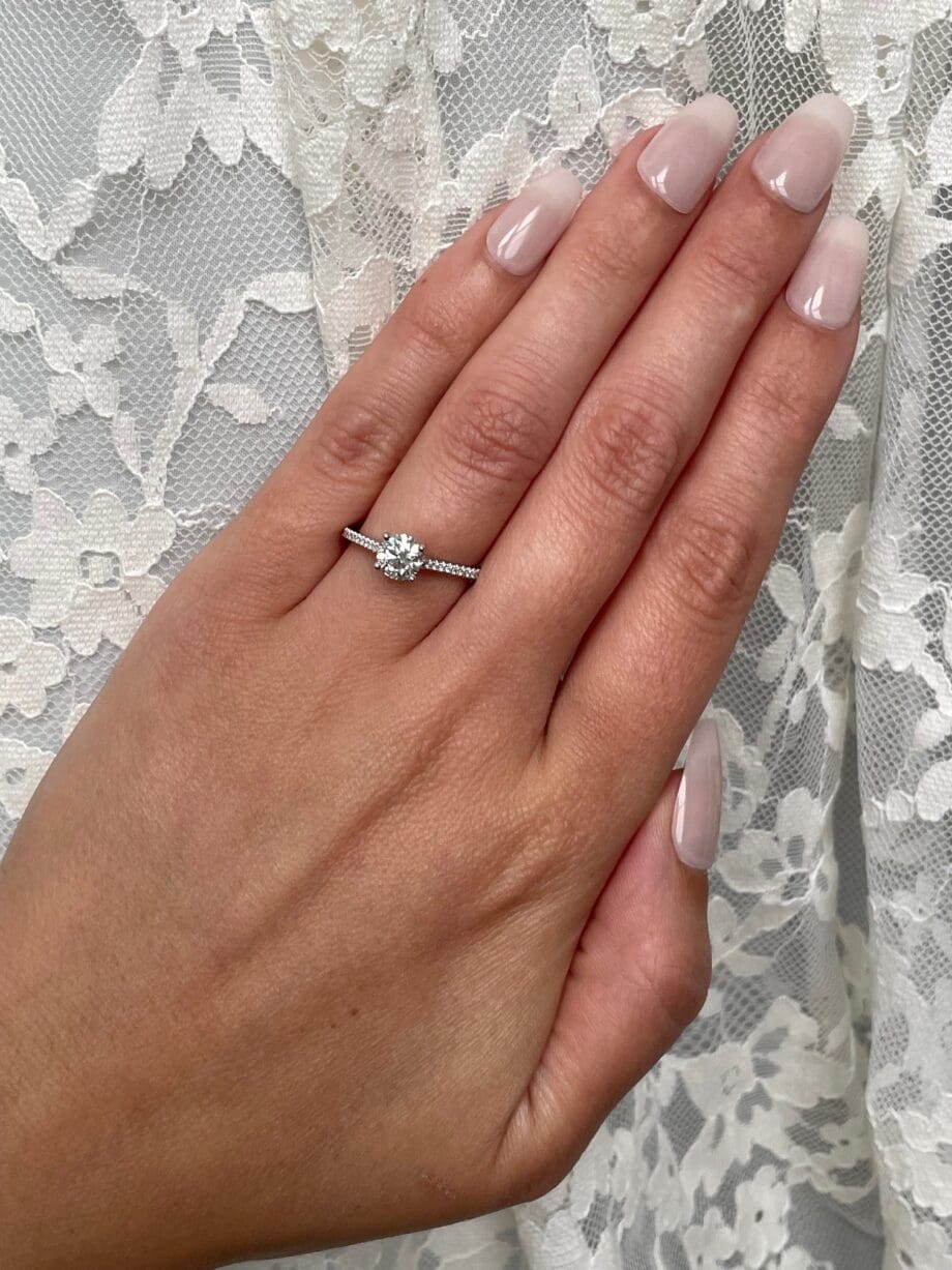 Effie Diamond Solitaire with Accents