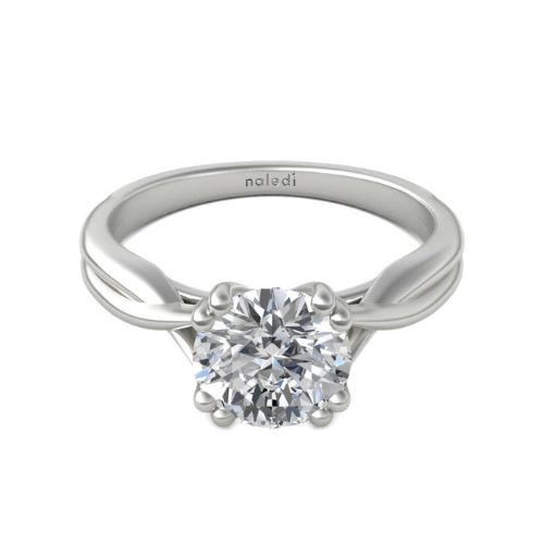 "Madison" Diamond Engagement Ring in platinum flat lay photo
