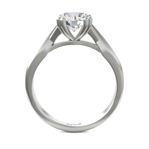 "Madison" Diamond Engagement Ring in platinum flat lay photo