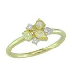 Fancy Color Diamond Cluster Ring