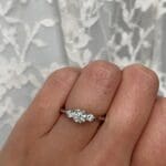 Elegant Diamond Three Stone Ring