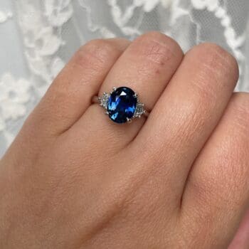 Sapphire Lyric Ring in Platinum