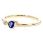Toi et Moi Ring with Sapphire & Diamond side view
