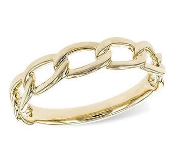 Interlocking Link Ring - 14k yellow gold