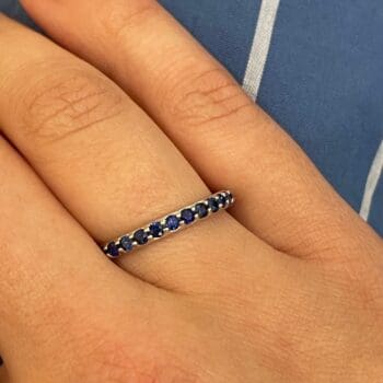 Blue Sapphire Eternity Ring