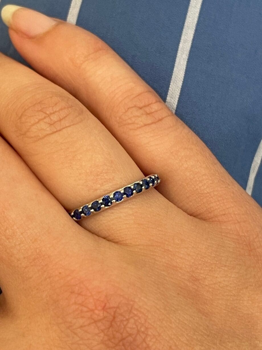 Blue Sapphire Eternity Ring