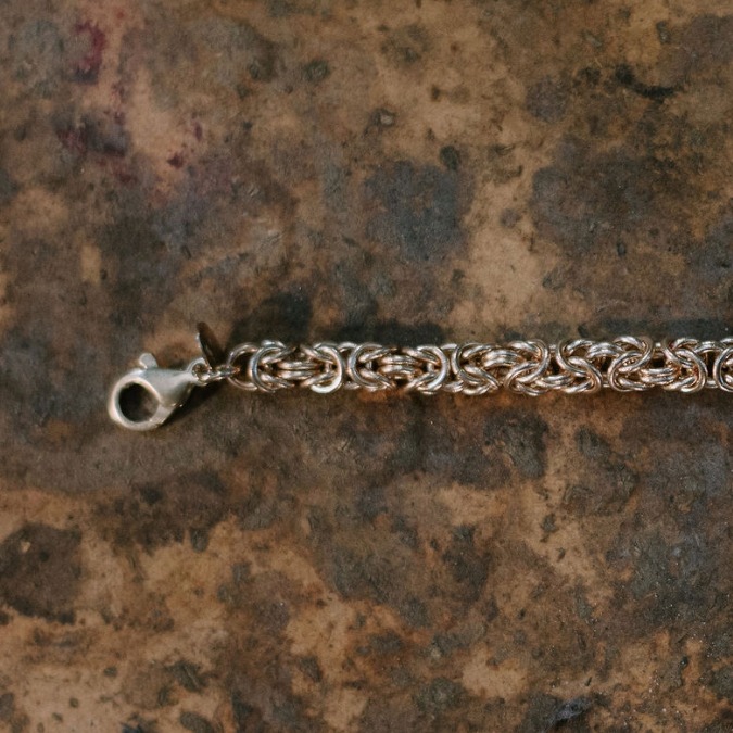 Chain showing a chain repair and clasp replacement