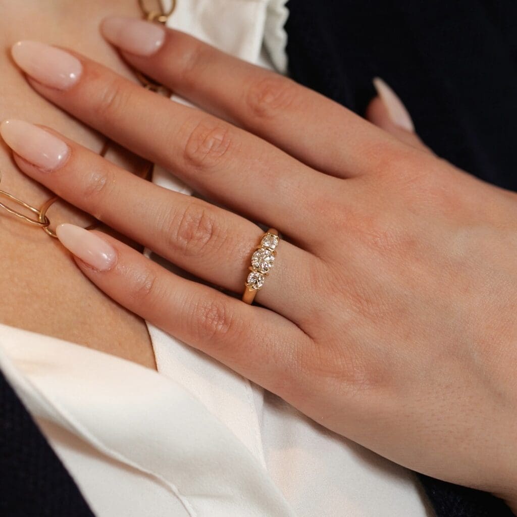 Close up of ring after Ring Retipping & Repronging​