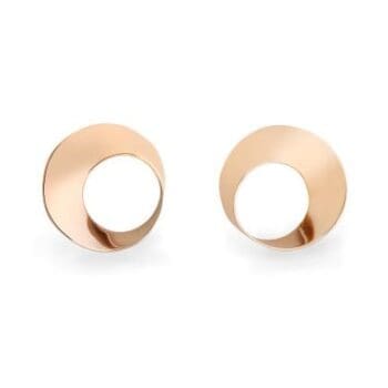 Pair of 14K rose gold Mobius Twist stud earrings
