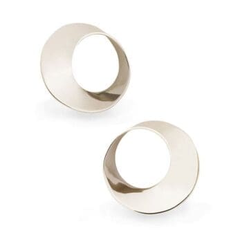 Pair of 14K white gold stud earrings