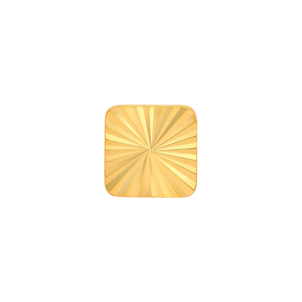 Pair of 14K yellow gold stud earrings