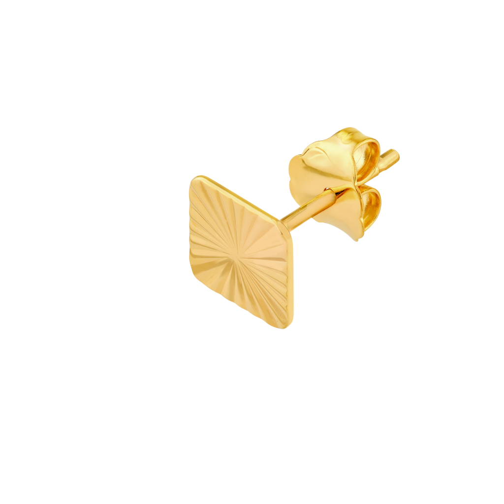 Pair of 14K yellow gold stud earrings