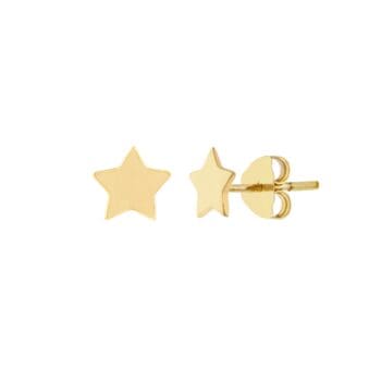 Pair of polished 14K yellow gold stud earrings