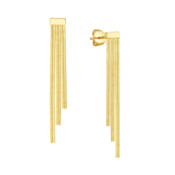 Drop earrings crafted in 14K yellow gold featuring delicate post dangles