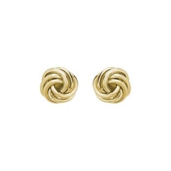 Pair of 14K yellow gold stud earrings