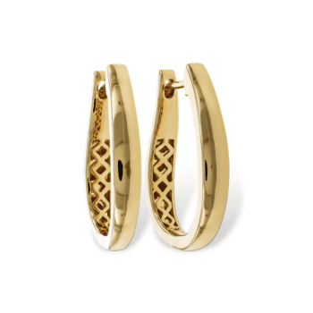 Small hoop earrings crafted in warm 14K yellow gold