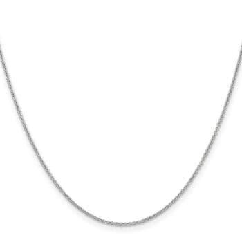 18-inch 14K white gold cable link chain necklace