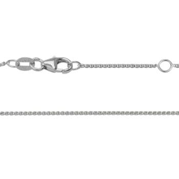 14K white gold diamond-cut wheat chain necklace adjustable 16 to 18 inches