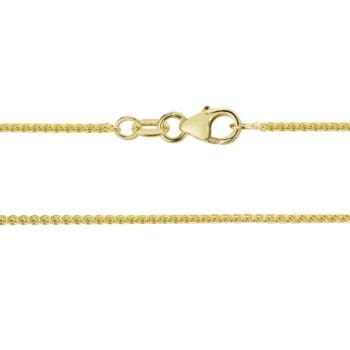 18 inch 14K yellow gold Wheat chain necklace