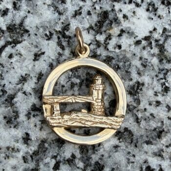 Marshall Point Lighthouse charm pendant in 14K yellow gold