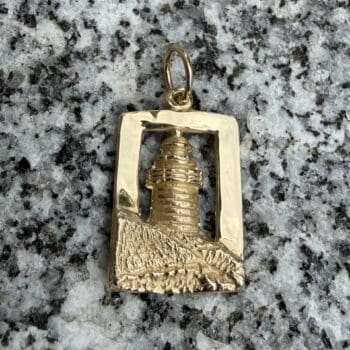 Light House pendant crafted in polished 14K yellow gold