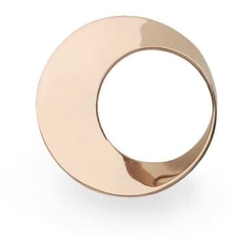 Mobius twist necklace pendant in 14K rose gold