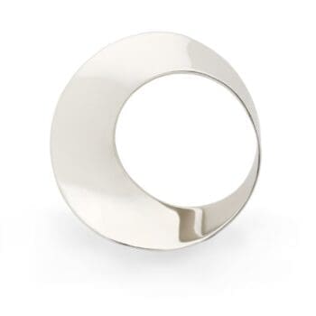 Mobius Twist Pendant crafted in luminous 14K white gold with a smooth twist design