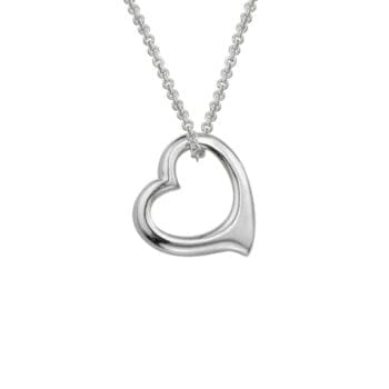 Sterling silver cable chain necklace laid flat showing polished links and clasp