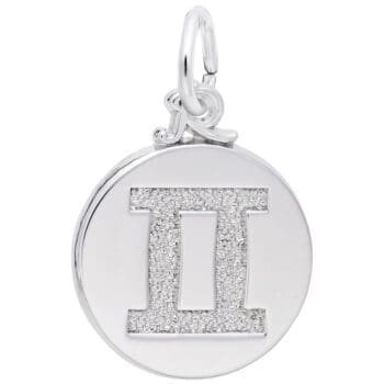 Sterling silver Gemini zodiac charm