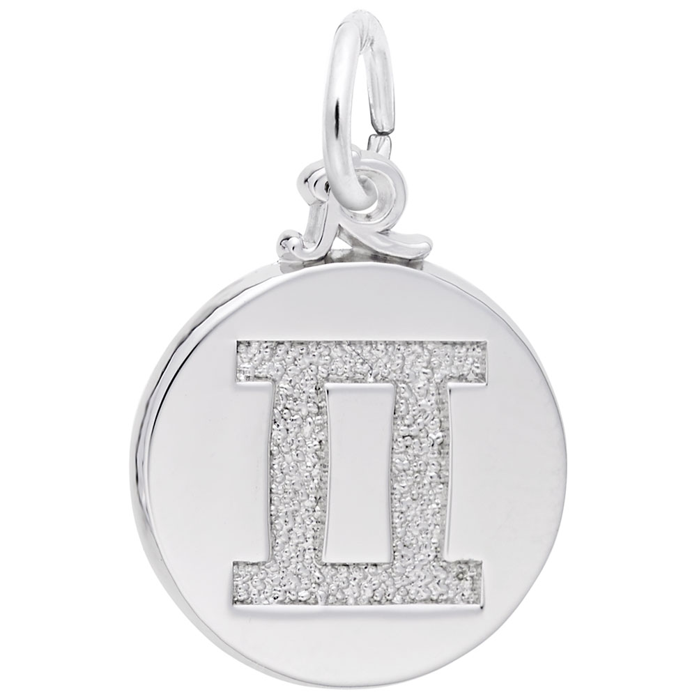 Sterling silver Gemini zodiac charm