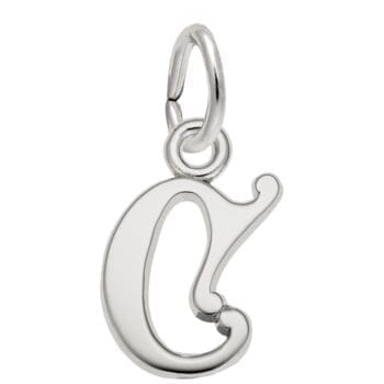 Sterling silver charm shaped as the letter C