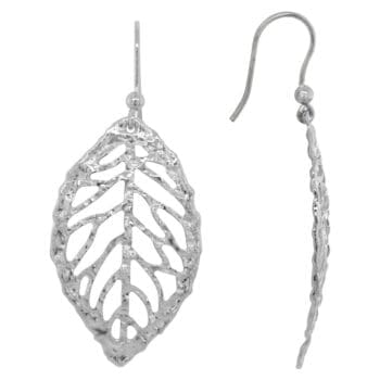 Pair of sterling silver earrings with classic French wire hooks