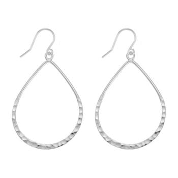 Sterling silver drop earrings with French wire backs