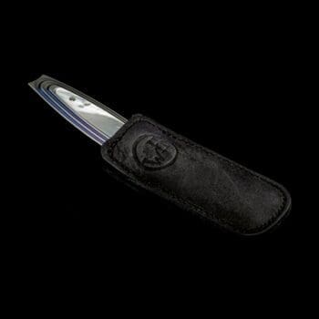 Spyglass Golf Divot Tool in blue anodized titanium with white mother of pearl inlay