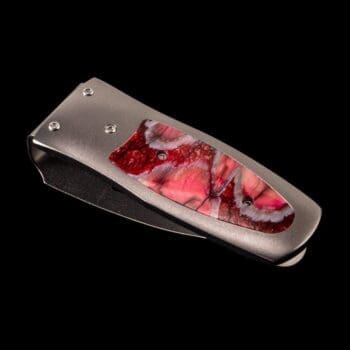 Pharaoh Red Stripe Money Clip featuring a bold red stripe on a sleek metal clip