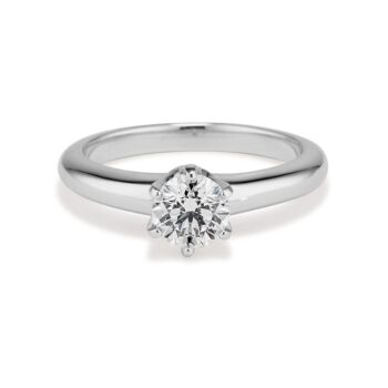 Round 0.73ct Diamond Coronet Ring in Platinum