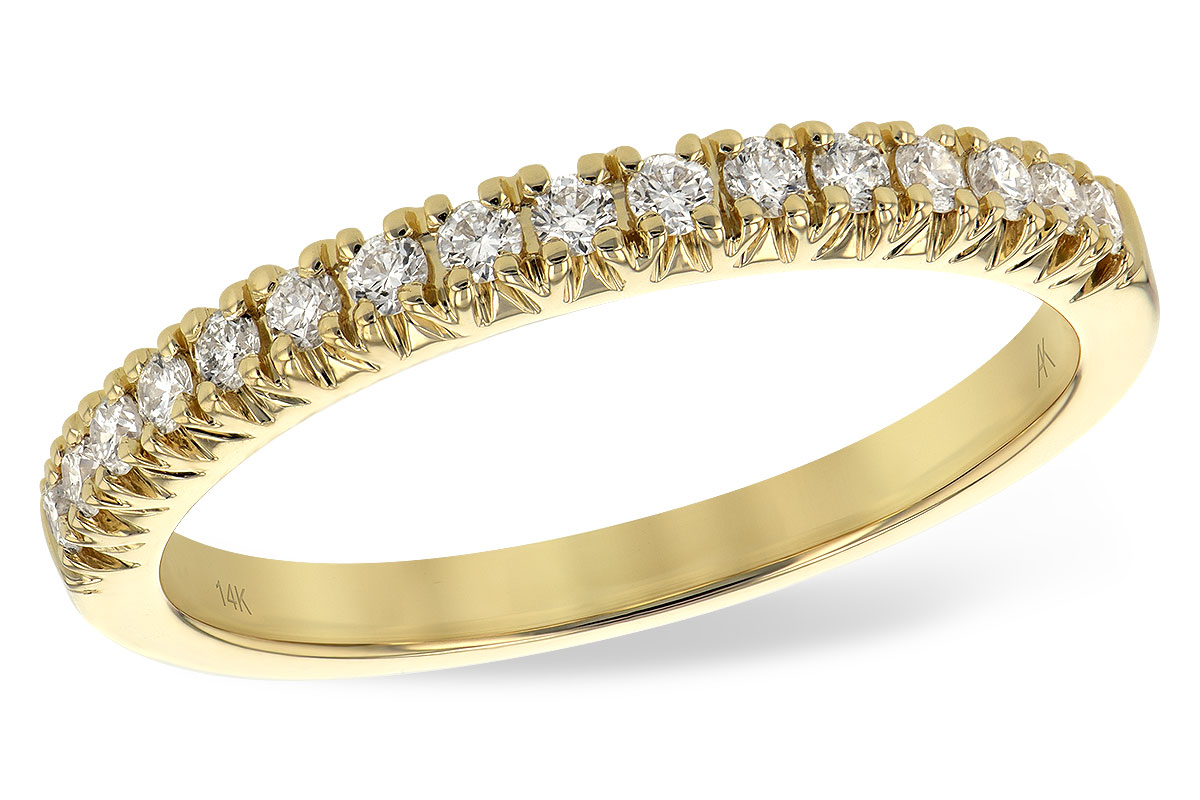 Round Diamond Half-Way Band in 14K Yellow Gold