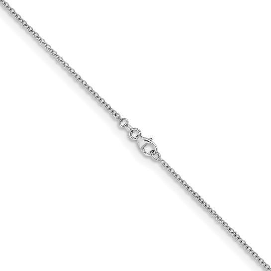 1.28cttw round diamond by the yard necklace set in 18K white gold with bezel-set diamonds along the chain