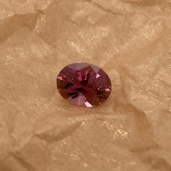 Oval pink tourmaline gemstone 1.75 carats from Maine