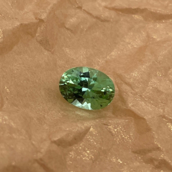 Oval mint green Maine tourmaline gemstone, 2.81 carats, oval cut from Newry, Maine