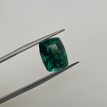 4.20ct modified cushion cut green tourmaline gemstone from Maine