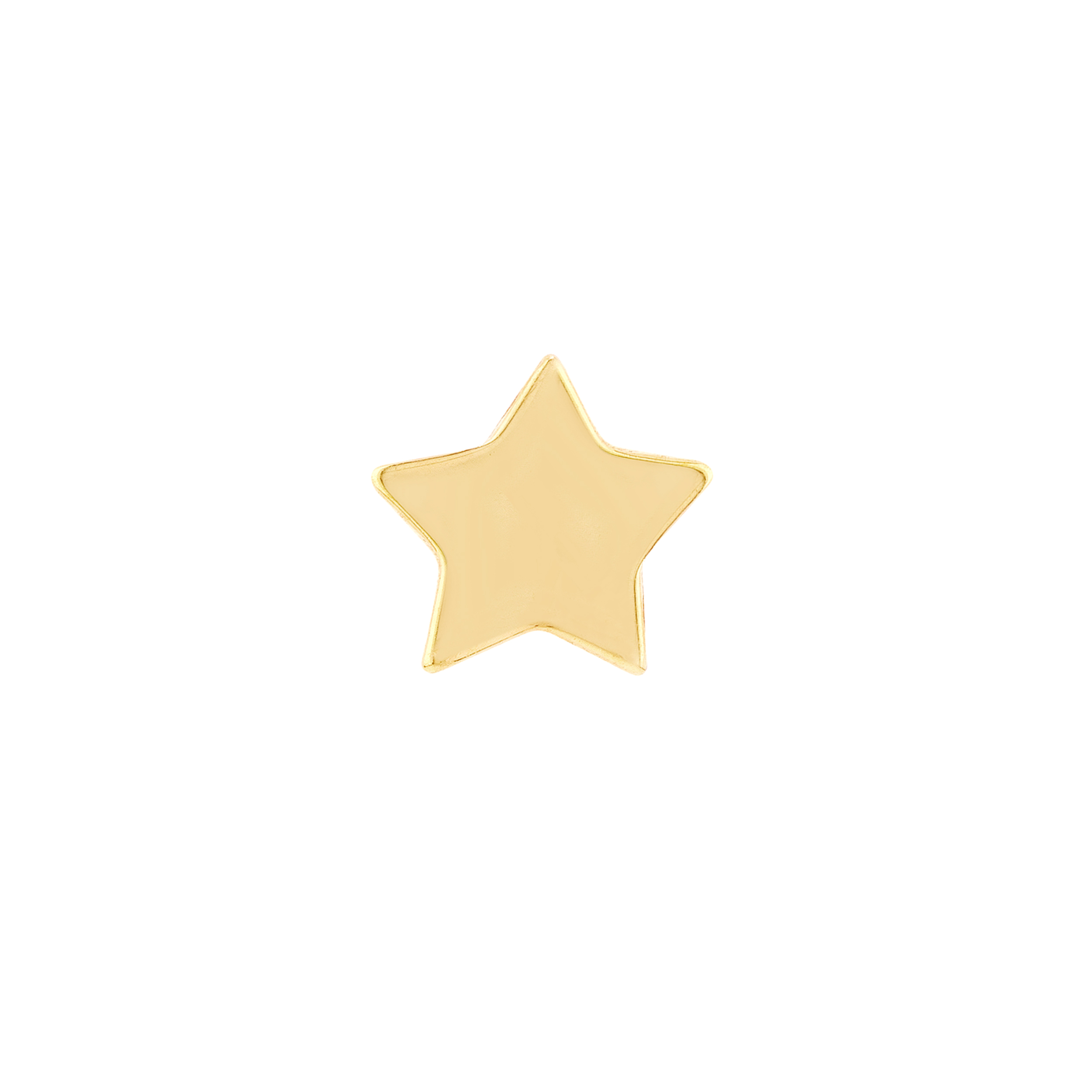 Pair of 14K yellow gold classic stud earrings with polished finish