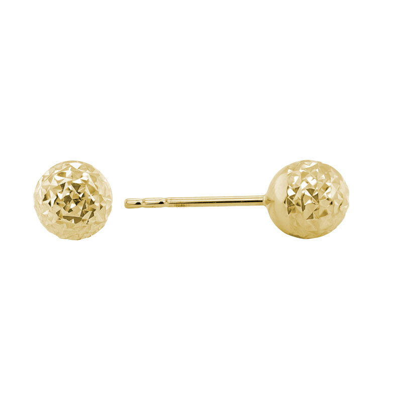 Pair of classic 14K yellow gold stud earrings