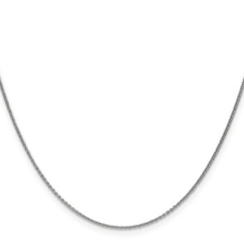 14K white gold cable link chain, 20 inch length, classic fine jewelry necklace
