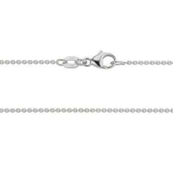 16-inch 14K white gold cable chain necklace with polished links