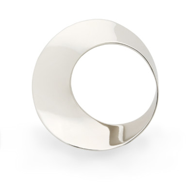 Mobius Twist Pendant in 14K White Gold featuring smooth continuous loop with subtle twist